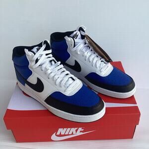 Nike Court Vision Mid Sneaker Shoes Men's 13 Blue Black White Athletic